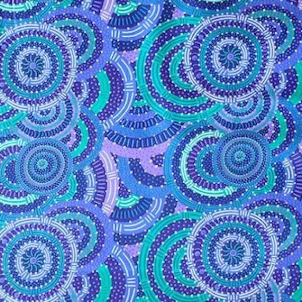 BLUE WOMENS BODY DREAMINGS Aborigines Stoff aus Australien